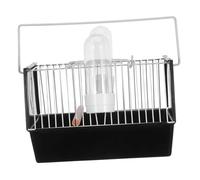 NUOBESTY Portable Budgie Bird Cage with Handle, Lightweight Plastic and Iron Parrot Carrying Cage for PET Bird Owners, for Outings and Travel, Handheld Design