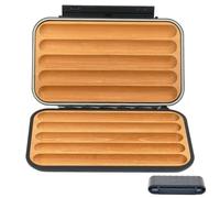 NUOBESTY Portable from Humidor Case Cigar Travel Lining Cedar Sealed Insulated Structure, Black Abs Material, Protects Overhumidifying and Cigars for Business Trips and Vacations