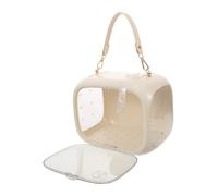 NUOBESTY Portable Parrot Travel Cage with Integrated Ventilation Lightweight Bird Carrier for Parakeets and Cockatiels Transparent Breathable Design for Outings and Easy Maintenance