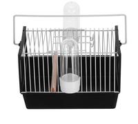NUOBESTY Portable Plastic and Iron Pet Bird Cage with Handle with Fine Workmanship Lightweight Travel Carrier for Parrots and Budgies Suitable for Outdoor Use, for Pet Bird Owners