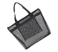 NUOBESTY Portable Polyester Washbag Toiletry Bag Black Mesh Multipurpose with Large Capacity and Quick Dry Design for Travel and Dorm Use Suitable for Swimmers and Shower Supplies