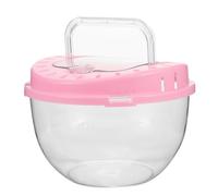 NUOBESTY Portable Small Hamster Cage Outdoor Travel Carrier with Handle Plastic Pet Carrying Box Suitable for Dwarf Hamsters and Small Pets Lightweight Design for On-the-go Use