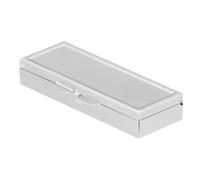 NUOBESTY Portable Stainless Steel Pill Storage Organiser with Large Capacity and Water-Proof Rectangular Design for Candies and Keychains, Suitable for Use Anywhere