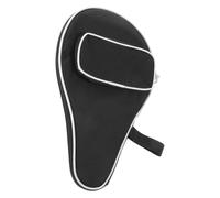NUOBESTY Portable Table Tennis Racket Bag with Full Zipper, Black Oxford | Scratch Resistant Lining, Separate Exterior Pocket, Quick Access Storage, for Training Sessions and Club Use