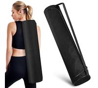NUOBESTY Portable Yoga Mat Bag with Large Capacity, Oxford Fabric Material, Solid Black Colour, Versatile Use for Pilates Sessions and Yoga Classes, Stylish and Simple Design for Women
