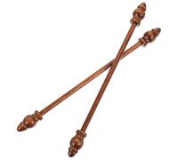 NUOBESTY Poster Frame Wooden Hanging Scrolls 2pcs Brown Wood Easy Operation Clamp Poster for Embroidery Fabric Artwork