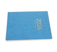 NUOBESTY PU Leather Planner Book English Calendar Organizer for Teachers and Students Thick Cover Yearly Appointment Scheduler for Efficient Management and Daily Task Planning