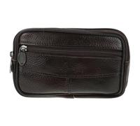 NUOBESTY Pu Leather Tactical Phone Waist Bag with Phone Stand, Large Horizontal Multipurpose Tool Pouch for Men, Travel, Hiking, Camping, and Rescue (17x11cm