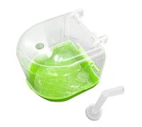 NUOBESTY PVC Parrot Bird Bath Basin with Water Injector Hanging Outdoor Bath Tub for Small Birds Like Sparrows Suitable for Cage and Aviary Easy to Install and Reusable