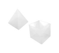 NUOBESTY Pyramid Silicone Mold with Base for DIY Craft Casting Flexible Silicone Making Mold for Desktop Decor Easy Demolding for Resin Ornaments
