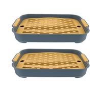 NUOBESTY Rabbit Toilet Training Box Bunny Litter Tray 2Pcs Rectangular PP Large Activity Space for Guinea Pig Cage