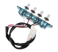 NUOBESTY Range Hood Switch with On/off Switch, 4-button Pushbutton Control Board, Universal Alloy Replacement Part for Home Kitchens and Restaurants, Sturdy 22mm Button Gap