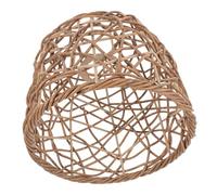 NUOBESTY Rattan Lamp Shade Boho Woven Ceiling Light Cover Durable Plastic Wicker Pendant Shade for Chandelier Light Fixture Cozy Atmosphere for Living Room and Bedroom