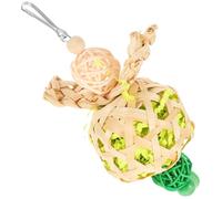 NUOBESTY Rattan Parrot Toy for Birds Chewing and Shredding Toy Hanging Design Suitable for Parakeet and Cockatoo for Cage