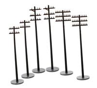 NUOBESTY Realistic Micro Landscape Telegraph Poles 6pcs Set for Model Train Decor