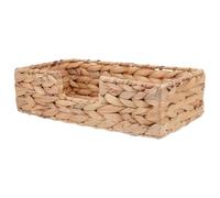 NUOBESTY Rectangular Woven Gourd Grass Storage Basket 24x13x7cm Desktop Sundries Organizer Decorative Tissue Holder for Home Bathroom Shelf