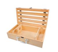 NUOBESTY Red Wine Box Wooden Bottle Holder for Bottles Storage Handle and Giving