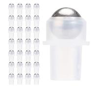 NUOBESTY Refillable Roll on Perfume Bottle Replacement Roller Balls 30Pcs 16-Tooth Smooth Rolling Essential Oil Lip Baggie Kit for Home On-The-Go Use