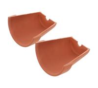 NUOBESTY Reptile Hideout to Decorate a Turtle's Habitat Pottery Clay Brown 2pcs with Random Holes Safe Rest Area Turtle Basking Platform for Outdoor Use