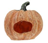 NUOBESTY Reptile Pumpkin Cave Decorative Hiding Place Resin Pumpkin Shape Simulation Decoration Hiding Spot for Reptile Tank and Hamster