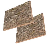 NUOBESTY Reptile Tank Background with Universal Compatibility 2pcs Natural Cork Bark Easy Installation Authentic Bark Backdrop Enhancing Aesthetic for Terrarium Decor for Bearded Dragons