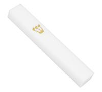 NUOBESTY Resin Mezuzah Case for Door Jewish Blessing Home Décor Ornament with Mezuzah Scroll Included White Resin for Living Room Door