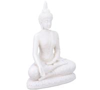 NUOBESTY Resin Sitting Buddha Statue Decorative Sculpture with Patterned Design Southeast Asian Buddhist Figurine Home Ornament Desktop Decor