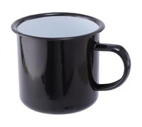 NUOBESTY Retro Enamel Teacup, Microwave and Oven Safe, Black