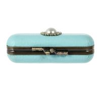 NUOBESTY Retro Style Lipstick Case Single Lip Balm Holder with Mirror Light Blue Litchi Texture Cosmetic Storage Box for Women Makeup Organiser and Jewelry Storage