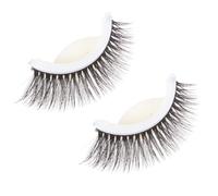 NUOBESTY Reusable 3d False Eyelashes Self-adhesive Natural Long Makeup Eye Lashes Spare Glue Strips for Party and Photo Shoot, Plastic Material