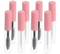 NUOBESTY Reusable Mascara Bottles and Eyeliner Tubes 5ml Pink Pet Sealed Leakproof Easy to Carry Makeup Bag Outdoor Cosmetic Containers