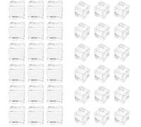 NUOBESTY Reusable Resin Ice Cubes Fake Ice Cubes 30pcs Square Shape Realistic and Washable Resin Craft for Photography Props Table and Bar Decoration