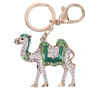 NUOBESTY Rhinestone Keychain Shape Keyring Bling Purse Handbag Charm Pendant Key Holder Decoration Green