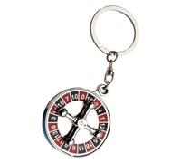 NUOBESTY Rotatable Metal Roulette Keychain Bag Pendant Boys Accessory Unique Hanging Design Practical Gift