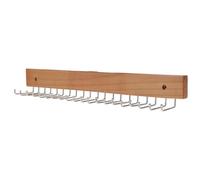 NUOBESTY Rotatable Wall-mounted Belt and Tie Hanger with Swivel Hooks Space-saving Storage Rack for Belts and Ties Practical Organizer for Hallway Closet