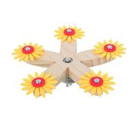 NUOBESTY Rotating Bird Cage for Cockatiels and Parakeets with Wooden Windmill and Ferris Wheel Shapes, Providing Mental Stimulation and Curiosity Boosting Exercise Accessories for Home
