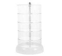 NUOBESTY Rotating Organizer Acrylic Multi-tier Storage Box with Five Layers, Sturdy Construction and Resistant to Deformation, for Vanity or Organizing Your Desk