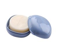 NUOBESTY Round Portable Soap Box with Lid Waterproof Leachate Soap Holder for Travel Outdoor Shower Gym Self-Draining Dish 7.50X7.50X4.50Cm