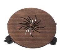 NUOBESTY Round Wooden Plant Pot Tray with Wheels Heavy Duty Flowerpot Base for Indoor Outdoor Use Includes Water Tray for Clean Floors for Potted Plants and Bonsai