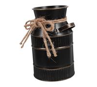 NUOBESTY Rustic Handheld Iron Flower Bucket Vintage Retro Flower Pot with Handle for Home Office Living Decor Iron Material Suitable for Fresh and Artificial Bouquets Photo Prop