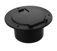 NUOBESTY Rv Cable Pass through Round Electrical Cable Hatch Cover Black Power Cord Accessory for Rv and Trailer Exterior Cord Management