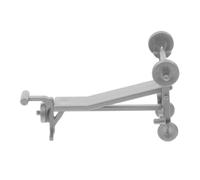 NUOBESTY Scale Realistic Weight Bench Dumbbell Rack for Pretend Play DIY Gym Scene Decoration Compatible with Various Dollhouse Models