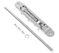 NUOBESTY Security Flush Bolt Lock for Double Doors with Stainless Steel 10" Rod and Multiple Locking Positions, Concealed Anti-Theft Slide Latch for Exterior and Interior Use