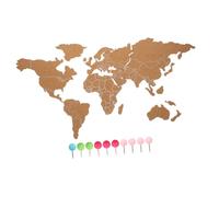 NUOBESTY Self-Adhesive World Map Corkboard Pin Board for Travel Office School Flexible DIY Wall Art with Sturdy Finish and Precision Craftsmanship Creative Decorative Background for Walls