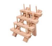 NUOBESTY Sewing Embroidery Thread Rack Sewing Thread Jewellery Organiser Hair Braiding Rack Camera Sling Bag Bamboo Lampshade Jewelry Organiser Embroidery Thread Holder Wooden with a Needle