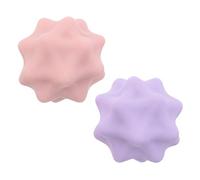 NUOBESTY Silicone Massage Balls Portable Trigger Point Acupressure Tool 2pcs Spiky Fitness Aid and Body Vitality Enhancer for Foot and Fascial Therapy for Travel and Yoga