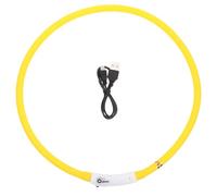 NUOBESTY Silicone Pet Collar Glow Collar for Dogs for Safety for Night Walks Pet Neck Belt in Light up Design for Outdoor Adventures