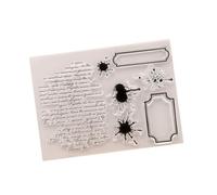 NUOBESTY Silicone Stamps for Scrapbooking and DIY Card Making, Skin-Friendly Silicone Material Black Design, Can be Arranged on Stamp Blocks for Easy Use in Photo Albums and Diaries
