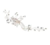 NUOBESTY Silver Rhinestone Headpiece Wedding Hair Clip for Brides with Fine Handcrafting and Versatile Design, Elegant Zinc Alloy Suitable for Weddings and Evening Parties