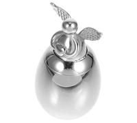 NUOBESTY Silver Stainless Steel Small Ashes Keepsake Urn for Dogs and Cats Pet Urn Portable that Holds Small Amount of Pet Ashes, for Memorial and Funeral Purposes